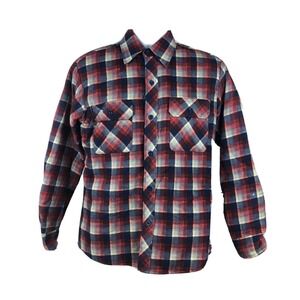 Youngbloods Vintage 90s Western Plaid Shirt Jacket Size Medium Quilted Lining